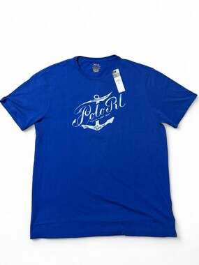 Polo Ralph Lauren Blue Anchor Madison Ave Graphic T-Shirt XL